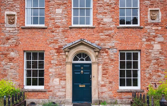 Front door and windows of a detatched Edwardian house