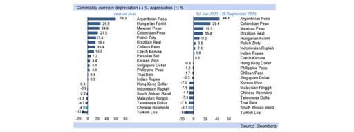 currency depreciation graph