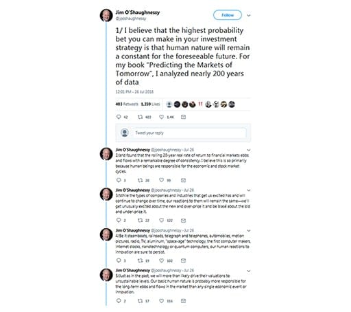 Jim O'Shaughnessy tweets