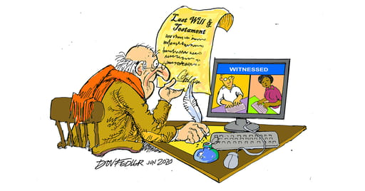 Last Will and Testament cartoon