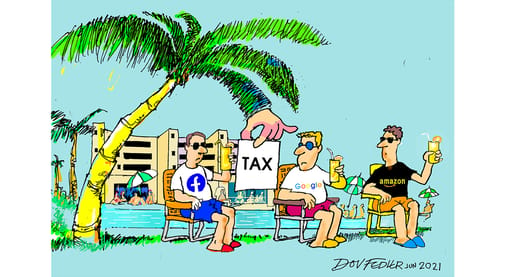 Global minimum tax rate cartoon