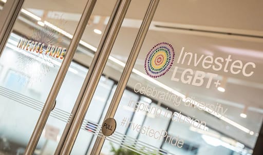 Investec Pride branding in 2019