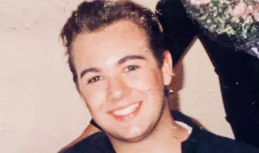 Justin Laughlin-Hyde when a teenager