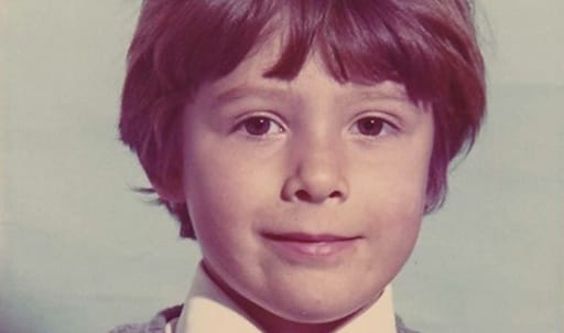 Shaun Dellenty as a school child