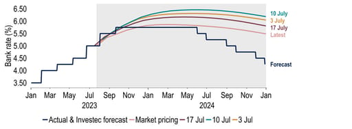 Chart 20: UK interest rate market volatility has been the key theme in July 