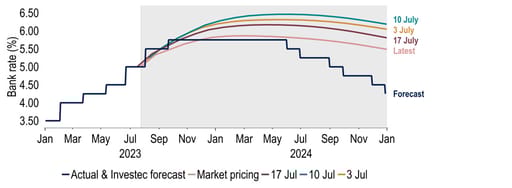 Chart 20: UK interest rate market volatility has been the key theme in July