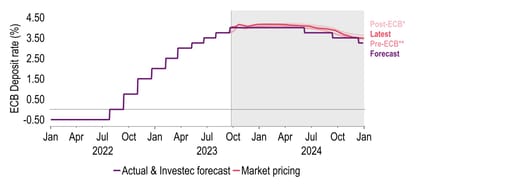 Chart 17:  A dovish hike: peak rate expectations did not increase despite the latest rate rise