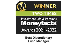 Moneyfacts award 2021-2022 for Best Discretionary Fund Manager