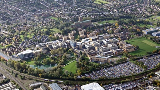 An aerial view of the City of Guildford