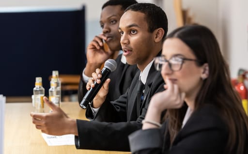 Students speaking during their involvement in the Invest for Success programme