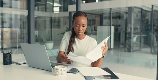 woman in corporate office