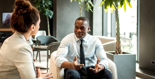 professionals in discussion