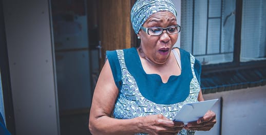 Disbelief and joy when they read the letter informing them of the good news