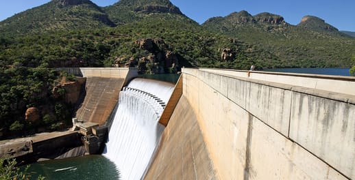 water dam at the Blyde River Canyon, Mpumalanga, South Africa