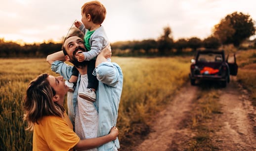 Family enjoying the outdoors