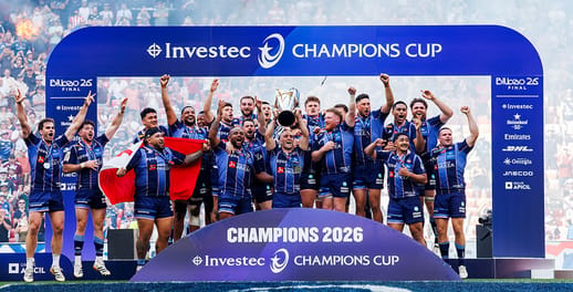 Toulouse from France celebrating after winning the Investec Champions Cup