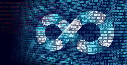 Infinite loop with binary numbers behind it