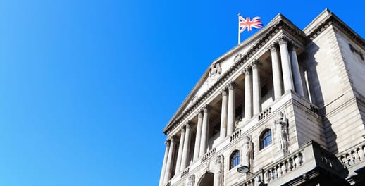 The Bank of England's building on a clear blue day