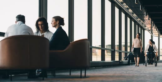 Business people meeting with each other in an office