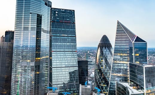 London City Financial District skyline