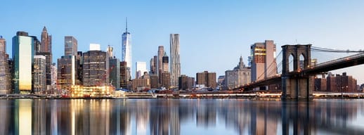 A view of the New York Financial District from across the Hudson River