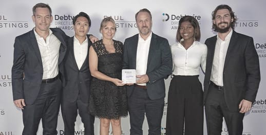 Direct Lending team with the Debtwire direct lending small cap manager of the year award for 2025