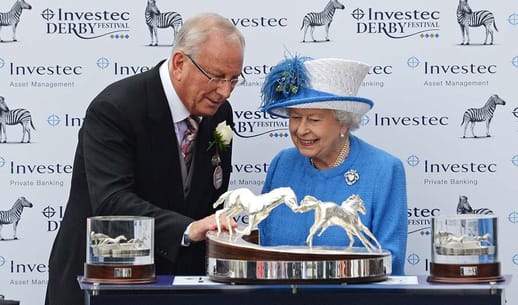 Her Majesty The Queen with Investec's Bernard Kantor