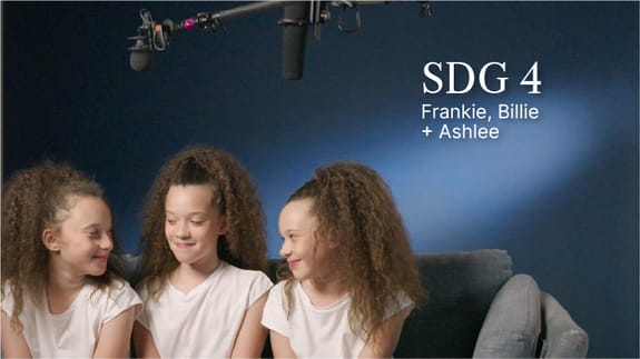 SDG 4 education: Frankie, Billie and Ashlee