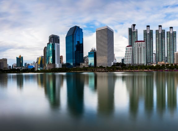 Bangkok business city skyline