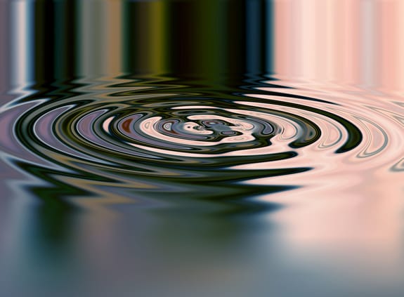 Water swirl in dusky light