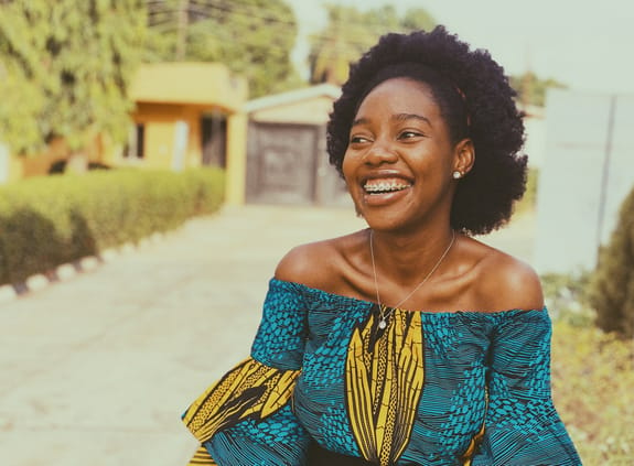 Smiling African woman