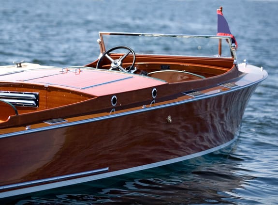 A classic wooden boat
