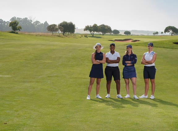four sponsored golfers 