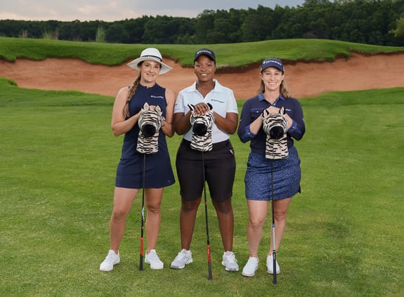 three sponsored golfers 