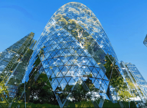 UK skyline with trees