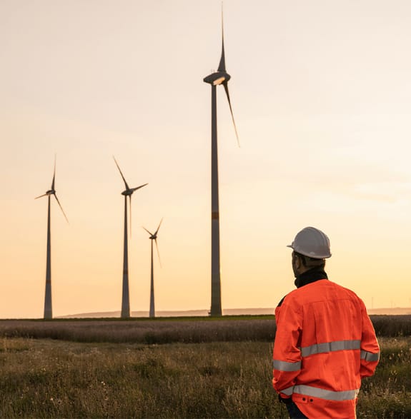 Wind turbines on the horizon