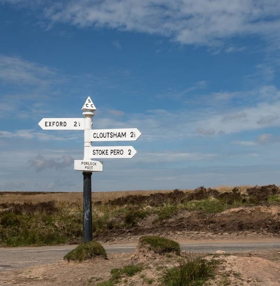 An old sign-post in rural England