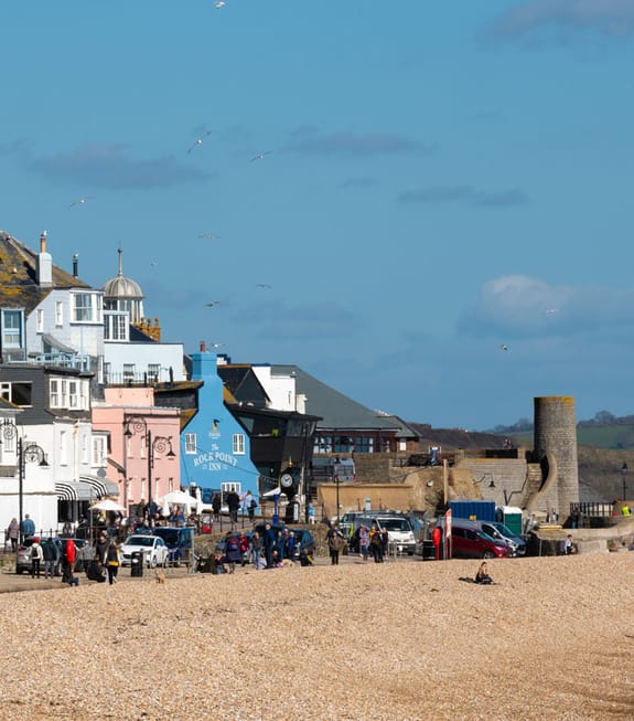 A busy seaside town