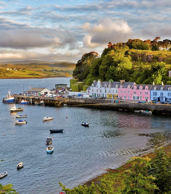 Colourful houses in a seaside town