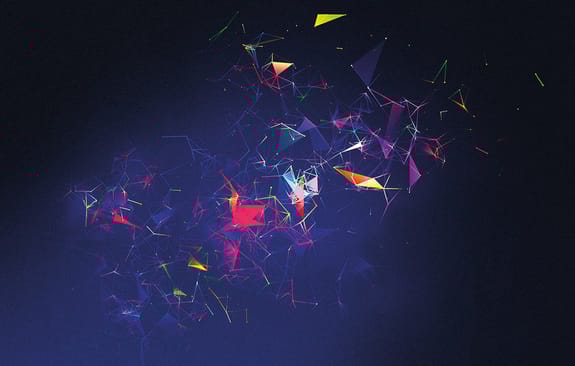 graphical shapes breaking up