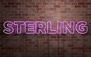 Sterling in lights