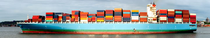 Global supply chain - container ship