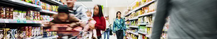 Shoppers in the supermarket