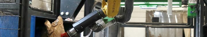 Recycleye robot picking large card at Bryson