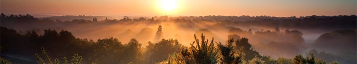Sunrise over the Surrey hills