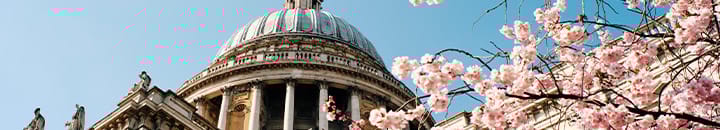 St. Pauls Cathedral at spring