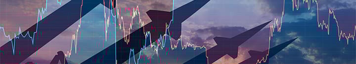 rockets in background with stock chart overlay