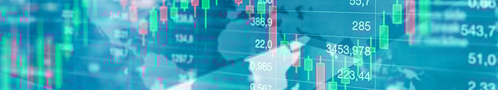 Red and green candles from stock charts