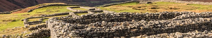 Roman walls remaining in countryside