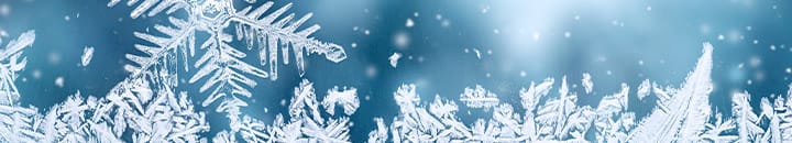 Snowflakes against blue background
